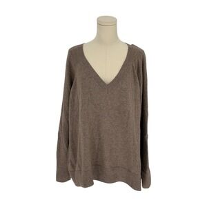 Old Navy SoSoft Vee Brown V-Neck Sweater Sediment XXL